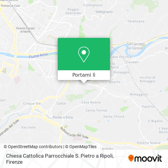 Mappa Chiesa Cattolica Parrocchiale S. Pietro a Ripoli
