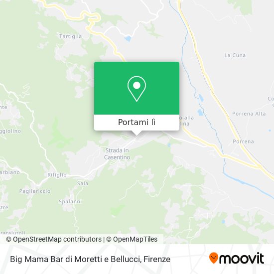 Mappa Big Mama Bar di Moretti e Bellucci