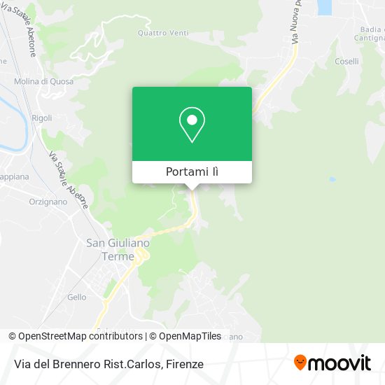 Mappa Via del Brennero Rist.Carlos