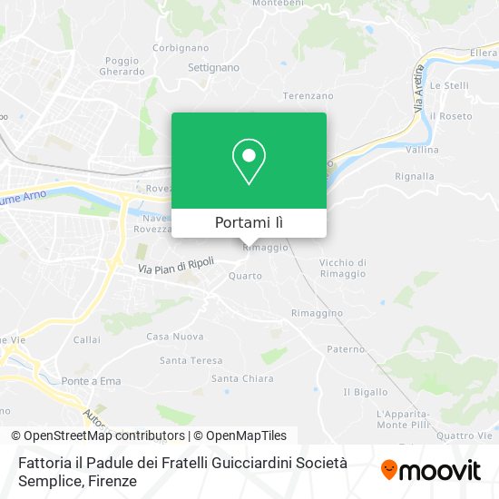 Mappa Fattoria il Padule dei Fratelli Guicciardini Società Semplice