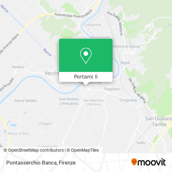 Mappa Pontasserchio Banca