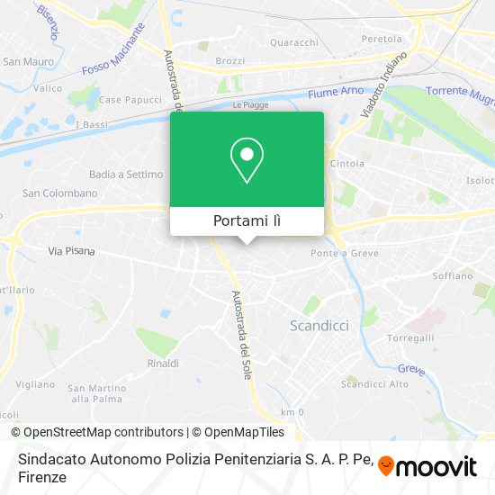 Mappa Sindacato Autonomo Polizia Penitenziaria S. A. P. Pe