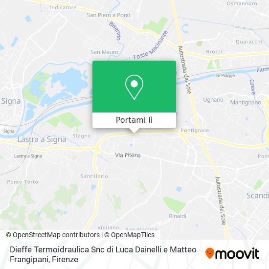 Mappa Dieffe Termoidraulica Snc di Luca Dainelli e Matteo Frangipani