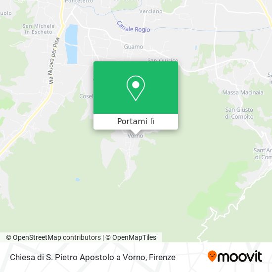 Mappa Chiesa di S. Pietro Apostolo a Vorno
