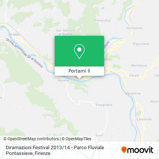 Mappa Diramazioni Festival 2013 / 14 - Parco Fluviale Pontassieve