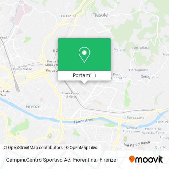 Mappa Campini,Centro Sportivo Acf Fiorentina.