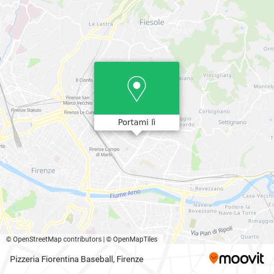 Mappa Pizzeria Fiorentina Baseball
