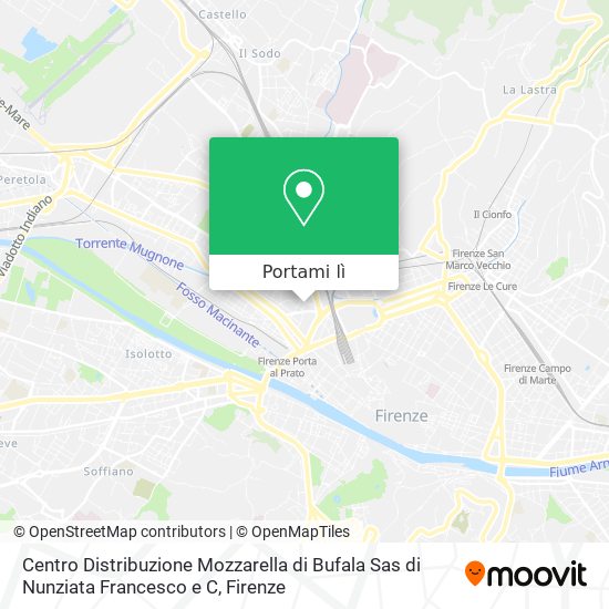 Mappa Centro Distribuzione Mozzarella di Bufala Sas di Nunziata Francesco e C