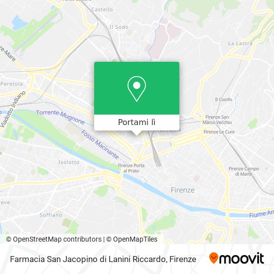 Mappa Farmacia San Jacopino di Lanini Riccardo
