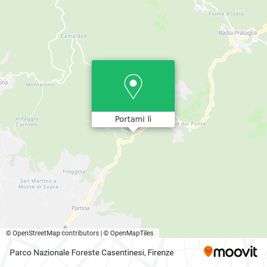 Mappa Parco Nazionale Foreste Casentinesi