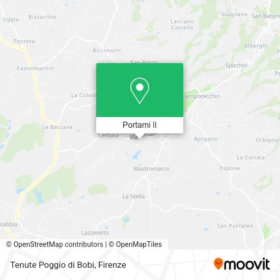 Mappa Tenute Poggio di Bobi