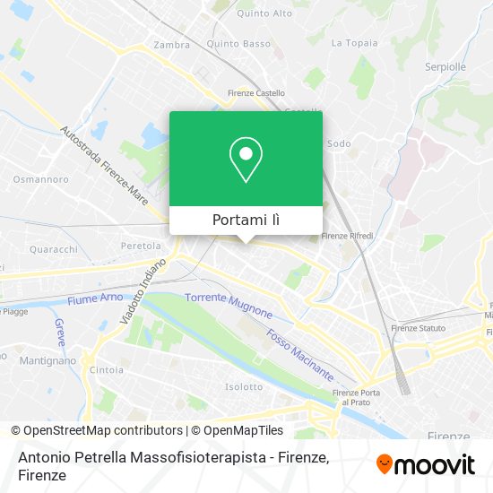 Mappa Antonio Petrella Massofisioterapista - Firenze