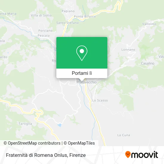 Mappa Fraternità di Romena Onlus
