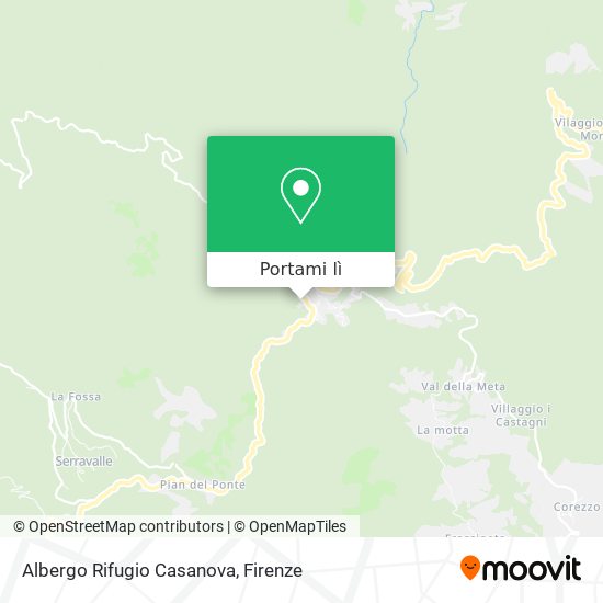 Mappa Albergo Rifugio Casanova