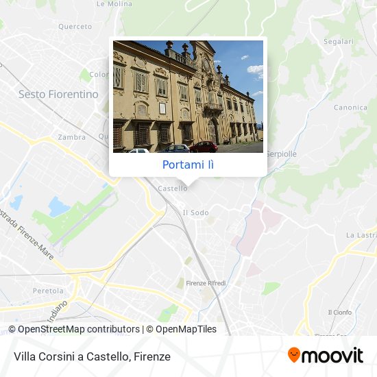 Mappa Villa Corsini a Castello