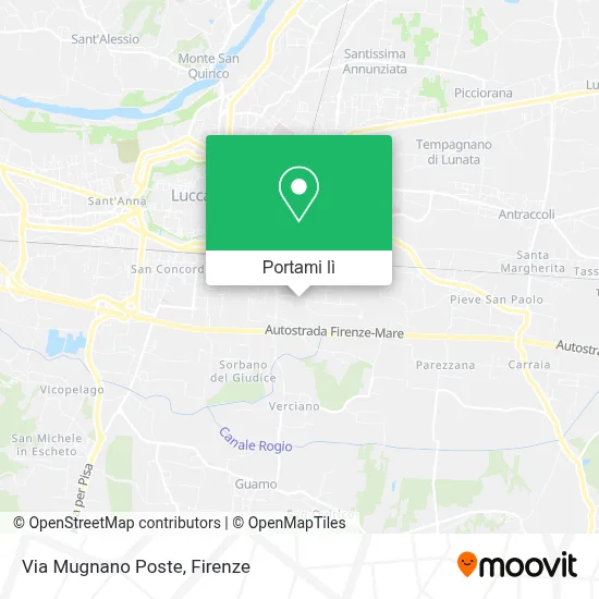 Mappa Via Mugnano Poste