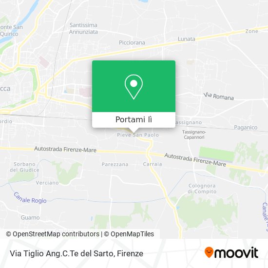 Mappa Via Tiglio Ang.C.Te del Sarto