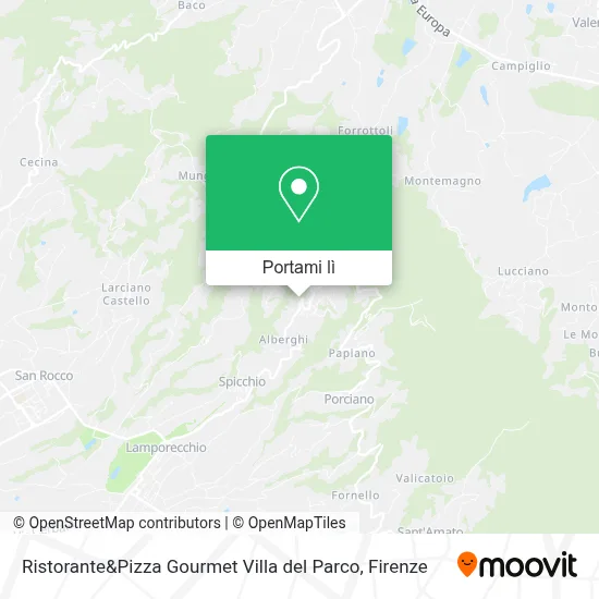 Mappa Ristorante&Pizza Gourmet Villa del Parco