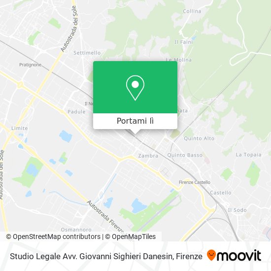 Mappa Studio Legale Avv. Giovanni Sighieri Danesin