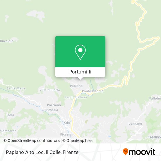 Mappa Papiano Alto Loc. il Colle