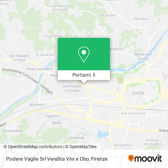Mappa Podere Vaglie Srl Vendita Vini e Olio