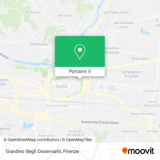 Mappa Giardino degli Osservanti
