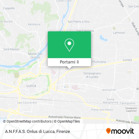 Mappa A.N.F.F.A.S. Onlus di Lucca