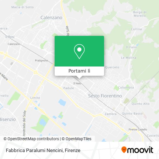 Mappa Fabbrica Paralumi Nencini
