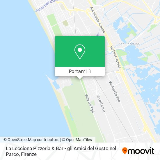 Mappa La Lecciona Pizzeria & Bar - gli Amici del Gusto nel Parco