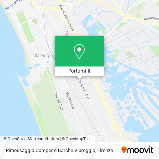 Mappa Rimessaggio Camper e Barche Viareggio