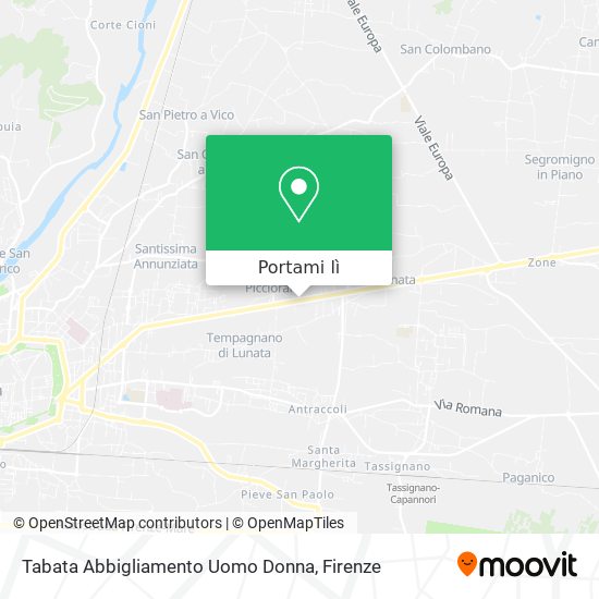 Mappa Tabata Abbigliamento Uomo Donna