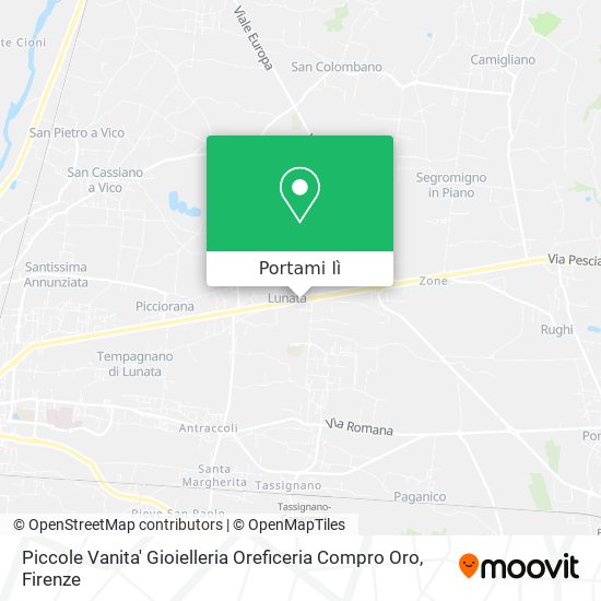 Mappa Piccole Vanita' Gioielleria Oreficeria Compro Oro