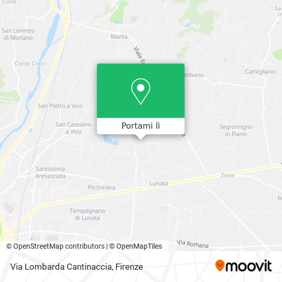 Mappa Via Lombarda Cantinaccia