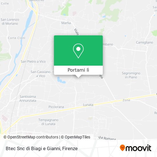Mappa Btec Snc di Biagi e Gianni