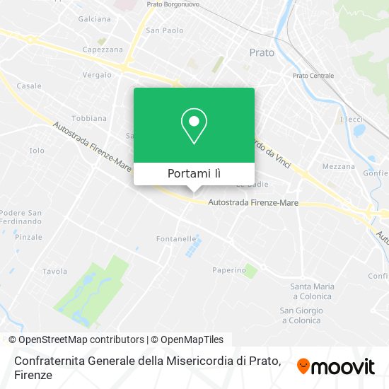 Mappa Confraternita Generale della Misericordia di Prato