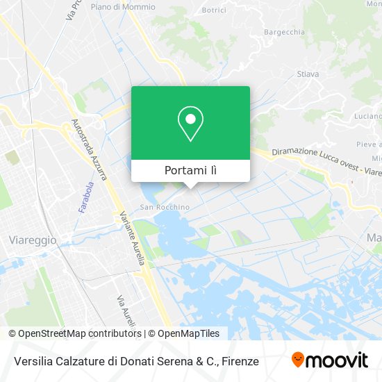 Mappa Versilia Calzature di Donati Serena & C.