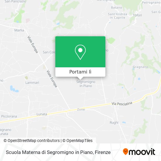 Mappa Scuola Materna di Segromigno in Piano