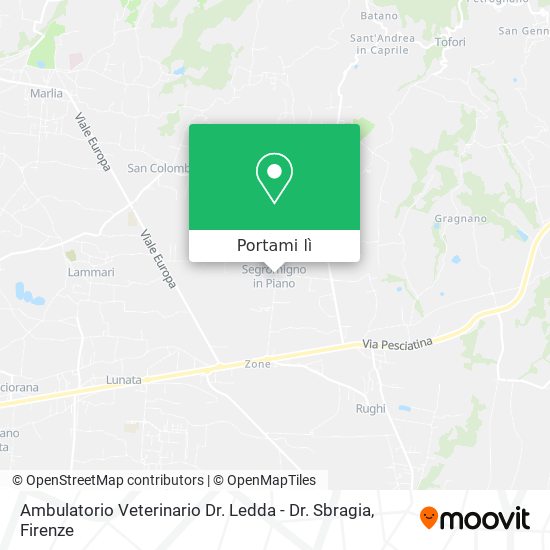 Mappa Ambulatorio Veterinario Dr. Ledda - Dr. Sbragia