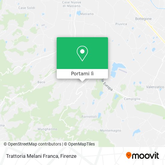 Mappa Trattoria Melani Franca