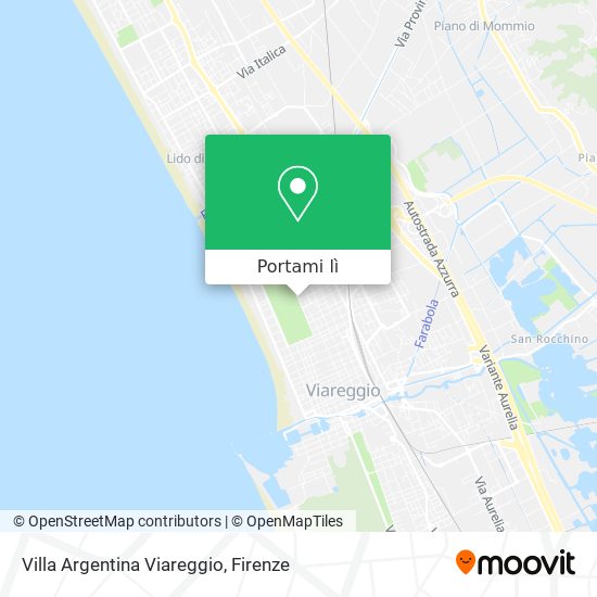 Mappa Villa Argentina Viareggio