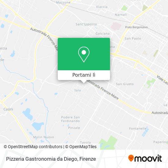 Mappa Pizzeria Gastronomia da Diego