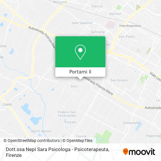 Mappa Dott.ssa Nepi Sara Psicologa - Psicoterapeuta