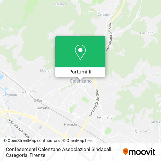 Mappa Confesercenti Calenzano Associazioni Sindacali Categoria