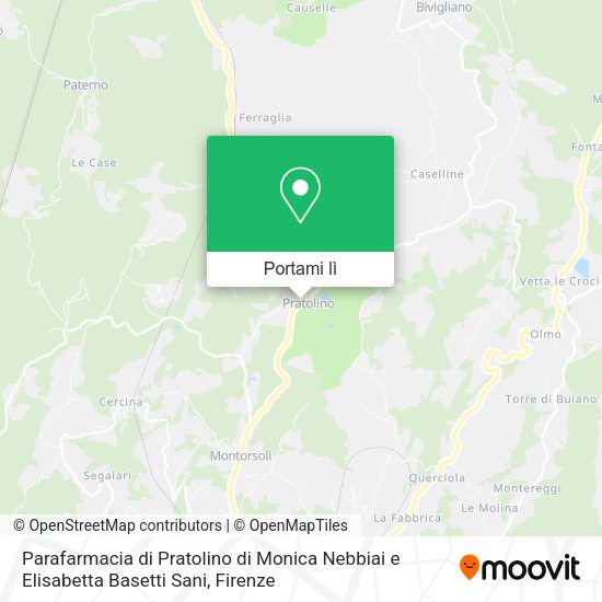 Mappa Parafarmacia di Pratolino di Monica Nebbiai e Elisabetta Basetti Sani
