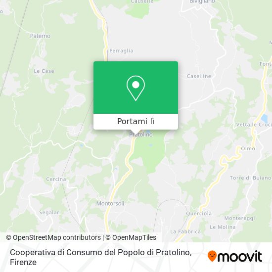 Mappa Cooperativa di Consumo del Popolo di Pratolino
