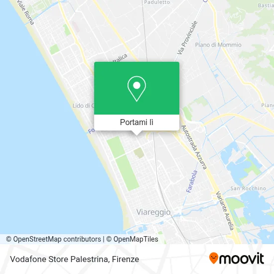 Mappa Vodafone Store Palestrina