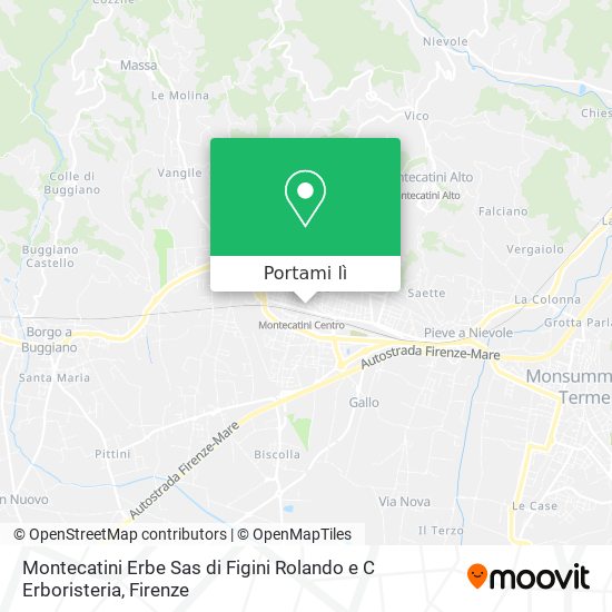 Mappa Montecatini Erbe Sas di Figini Rolando e C Erboristeria