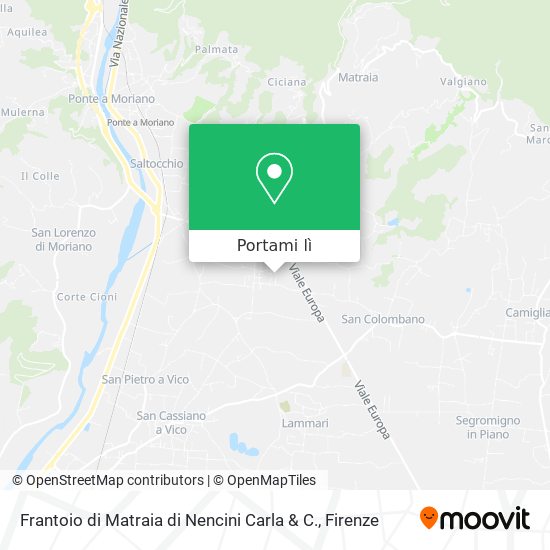 Mappa Frantoio di Matraia di Nencini Carla & C.