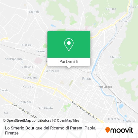 Mappa Lo Smerlo Boutique del Ricamo di Parenti Paola