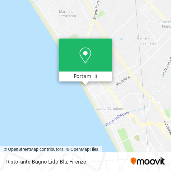 Mappa Ristorante Bagno Lido Blu